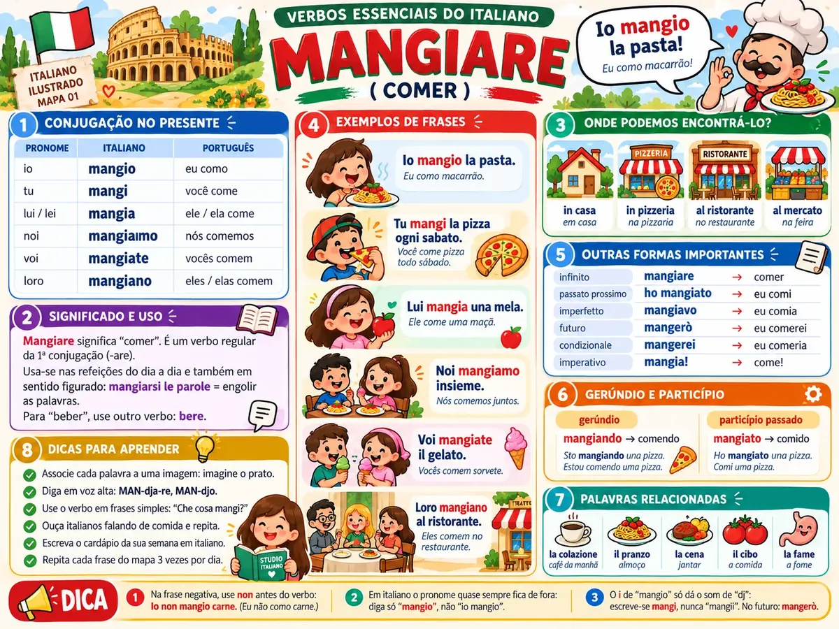 Mapa mental: Mangiare